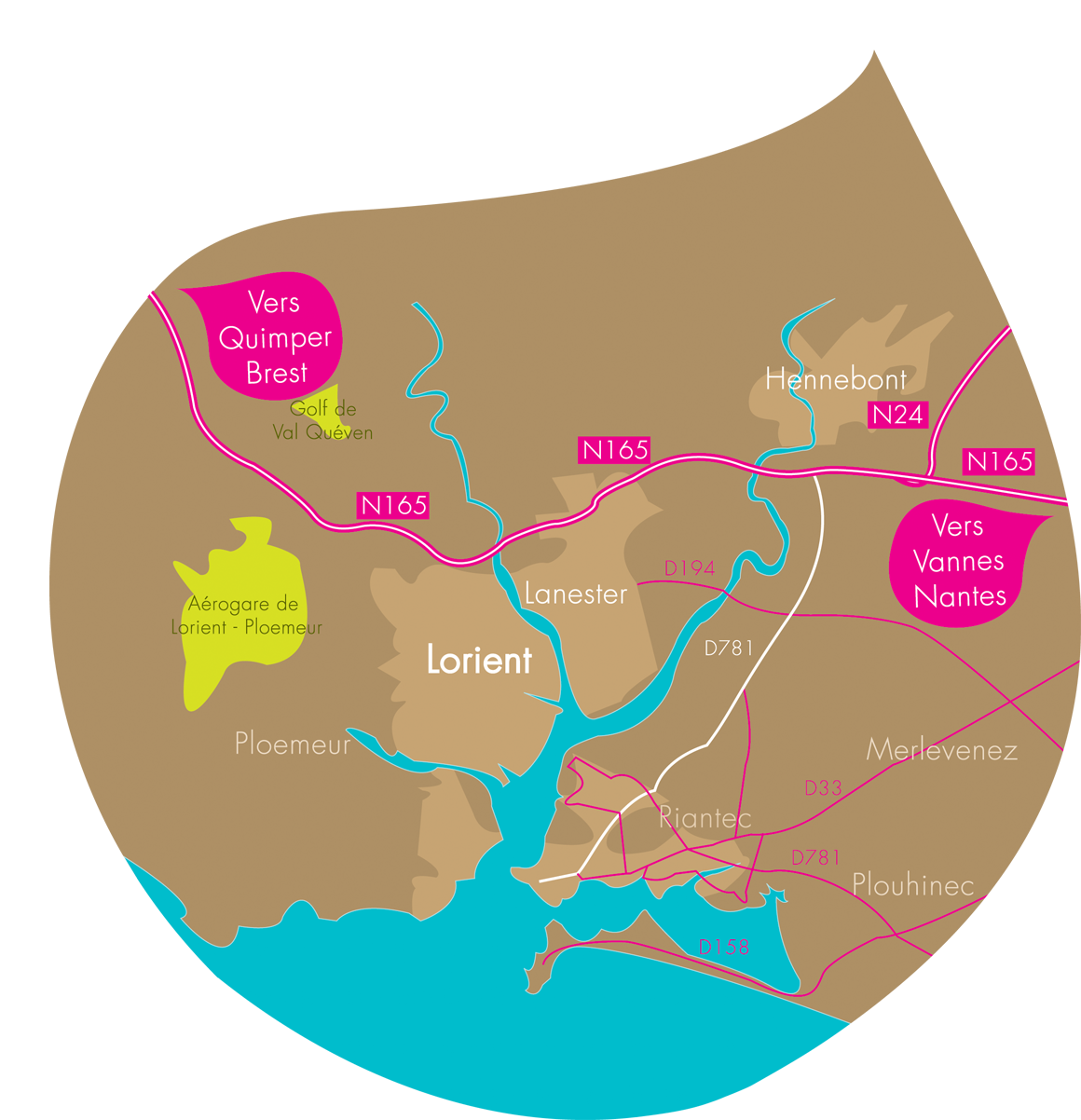 Carte - plan d'accès illustré